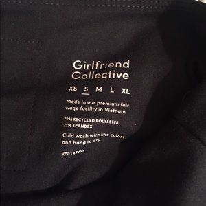 Girlfriend Collective Black Leggings - Small