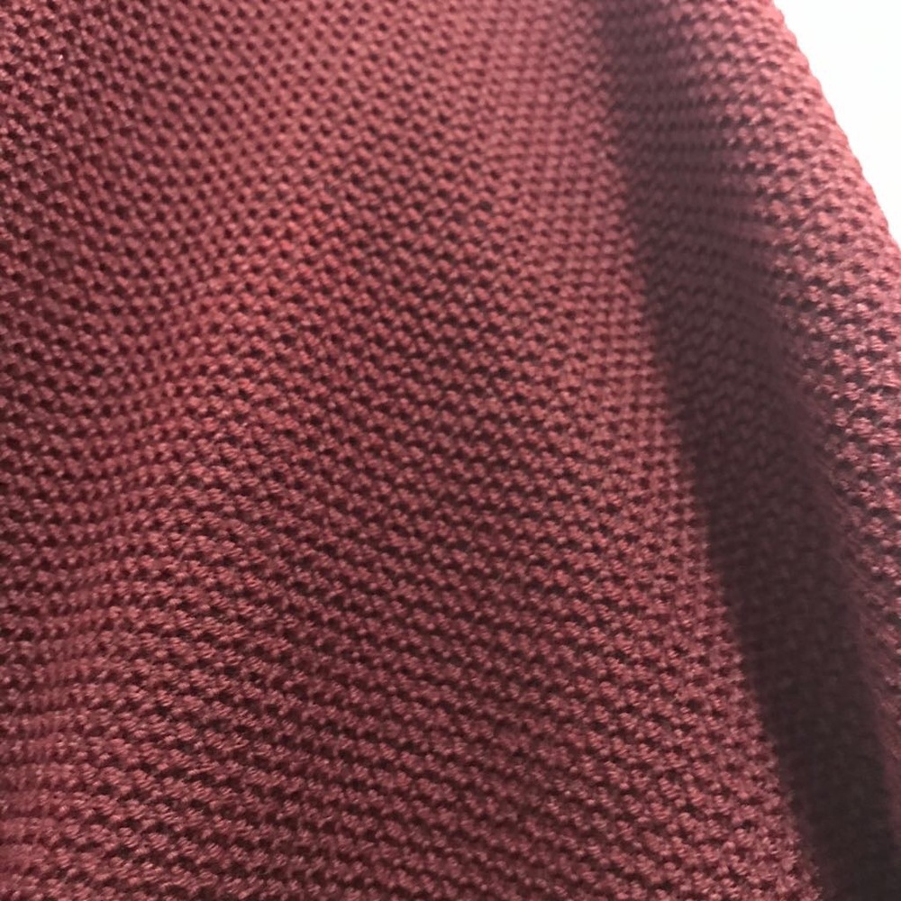 MAJE Paris wrap effect knit burgundy dress size 3 - Picture 5 of 6