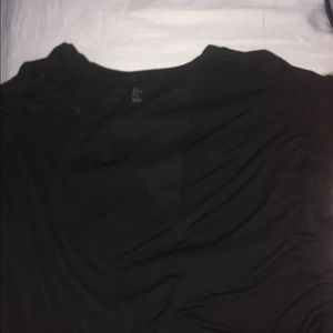 Black Top w/ Mesh Plus Size