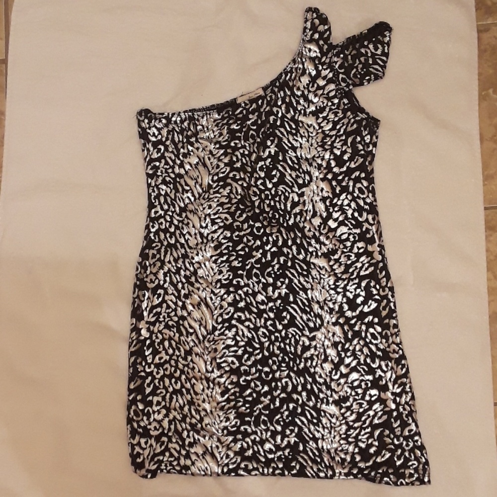 Sexy One Shoulder Animal Print Dress🖤