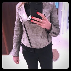 Textured Ashley b Designer leather jacket