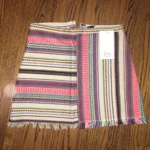 Zara Multicolored Woven Mini Skirt