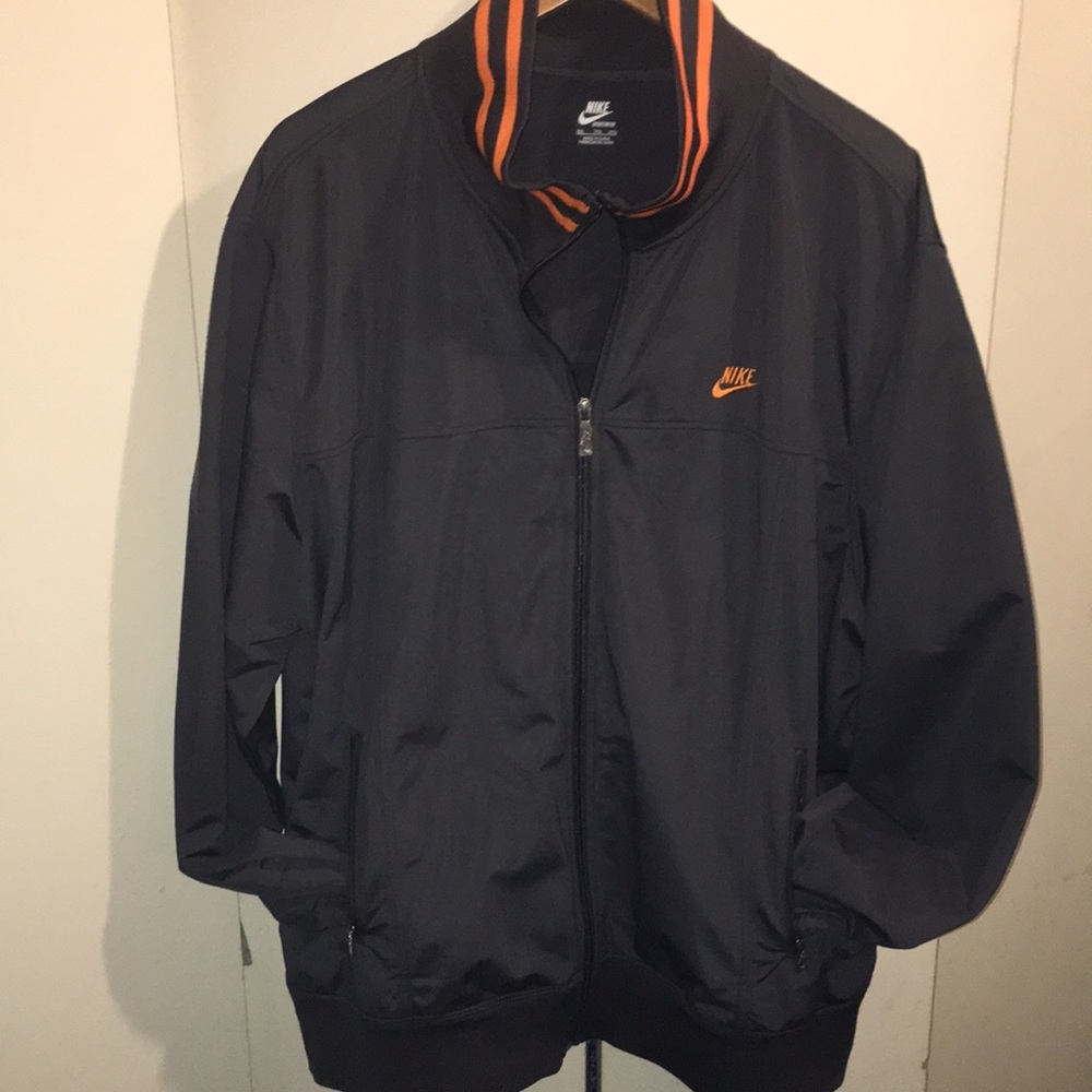 Nike Dark grey and orange zip up jacket