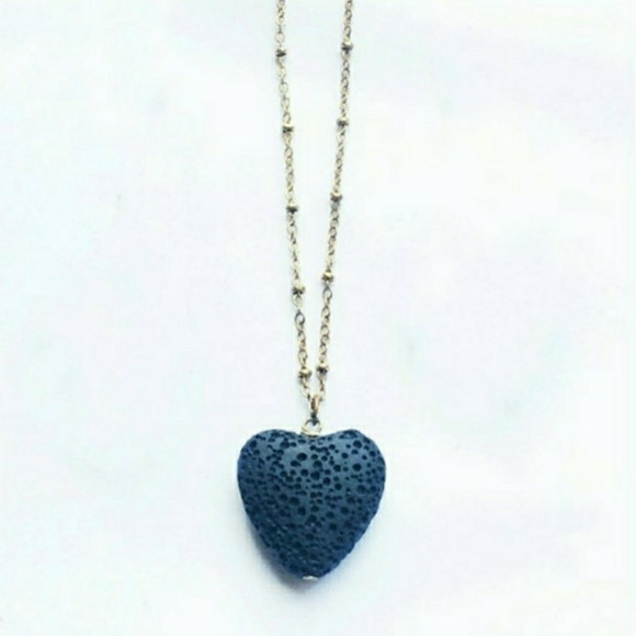 Jewelry - Heart Lava Stone Essential Oil Diffuser Necklace