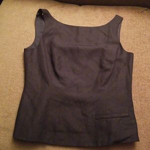 LOFT Black Tailored Sleeveless Top