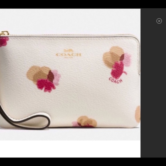 Coach Field flora wristlet in chalk rose color - Picture 2 of 4