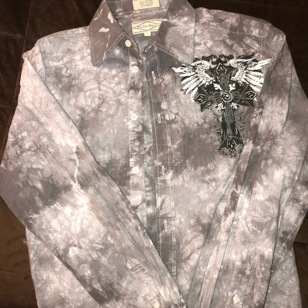Men’s Affliction type Button Up Shirt