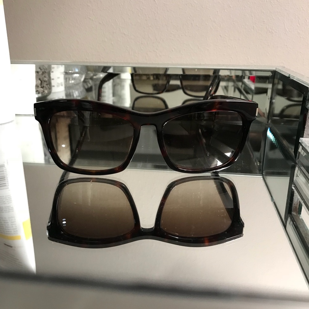 Saint Laurent Dark Havana Sunglasses with case