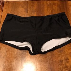 Black swim cheeky shorts