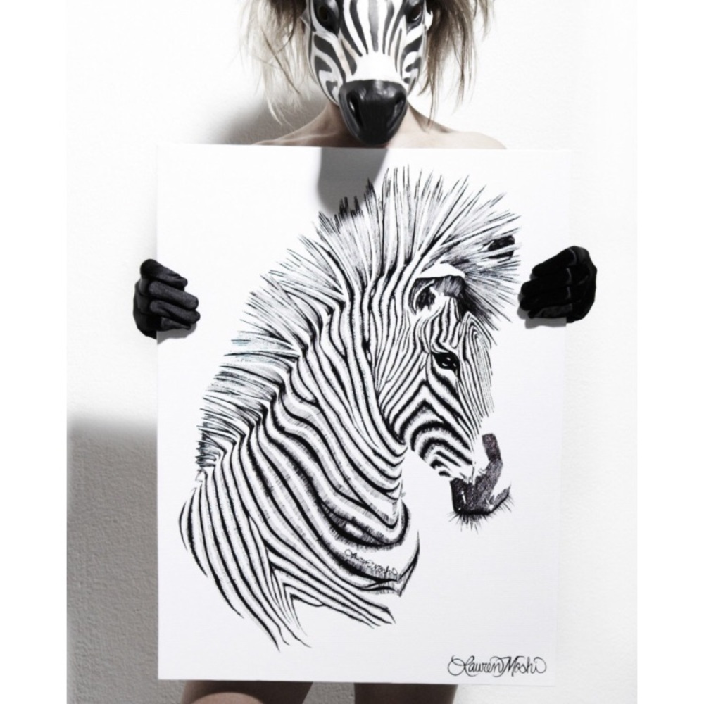 Lauren Moshi Zebra Canvas