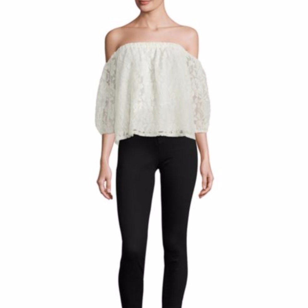 NWT Ella Moss Off Shoulder Lace Blouse