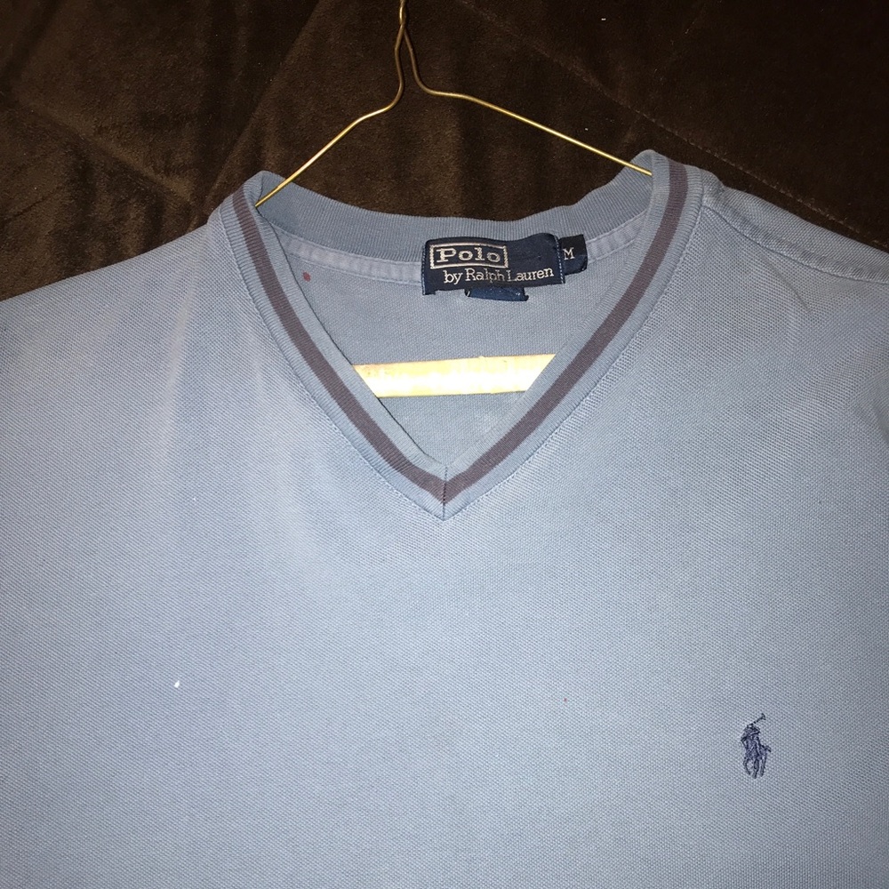 Men’s Blue Polo V neck - LAST CHANCE