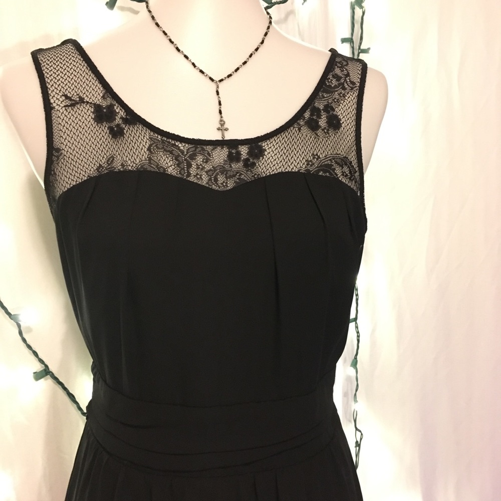Express little black dress with lace detail