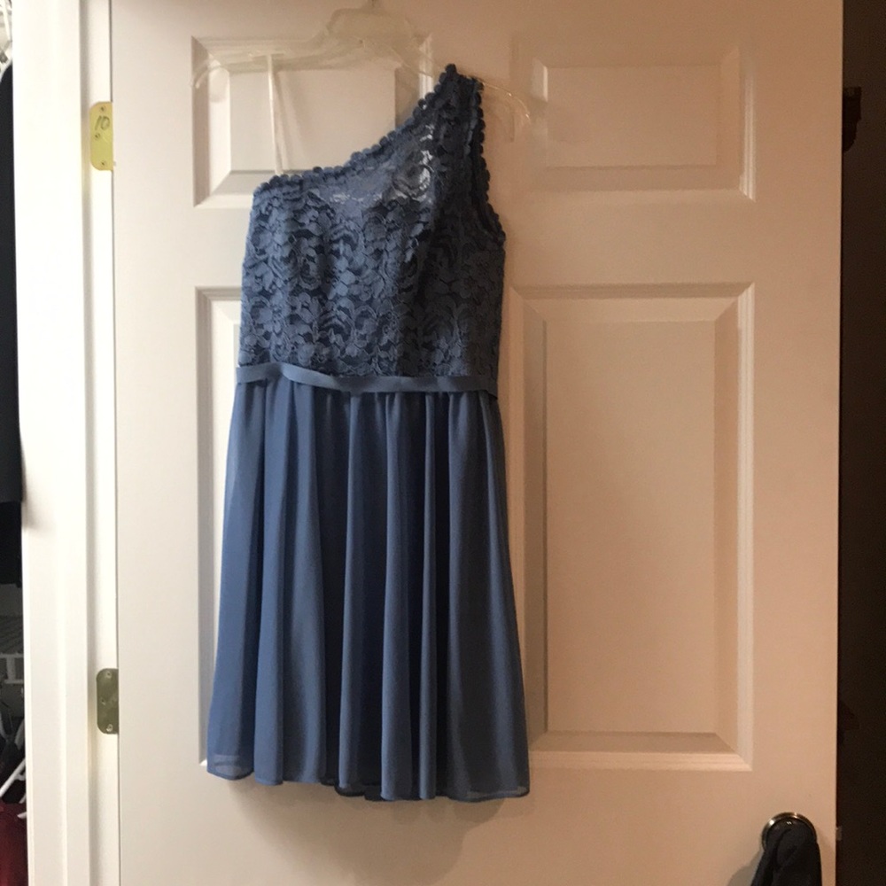 Davids bridal dress one shoulder