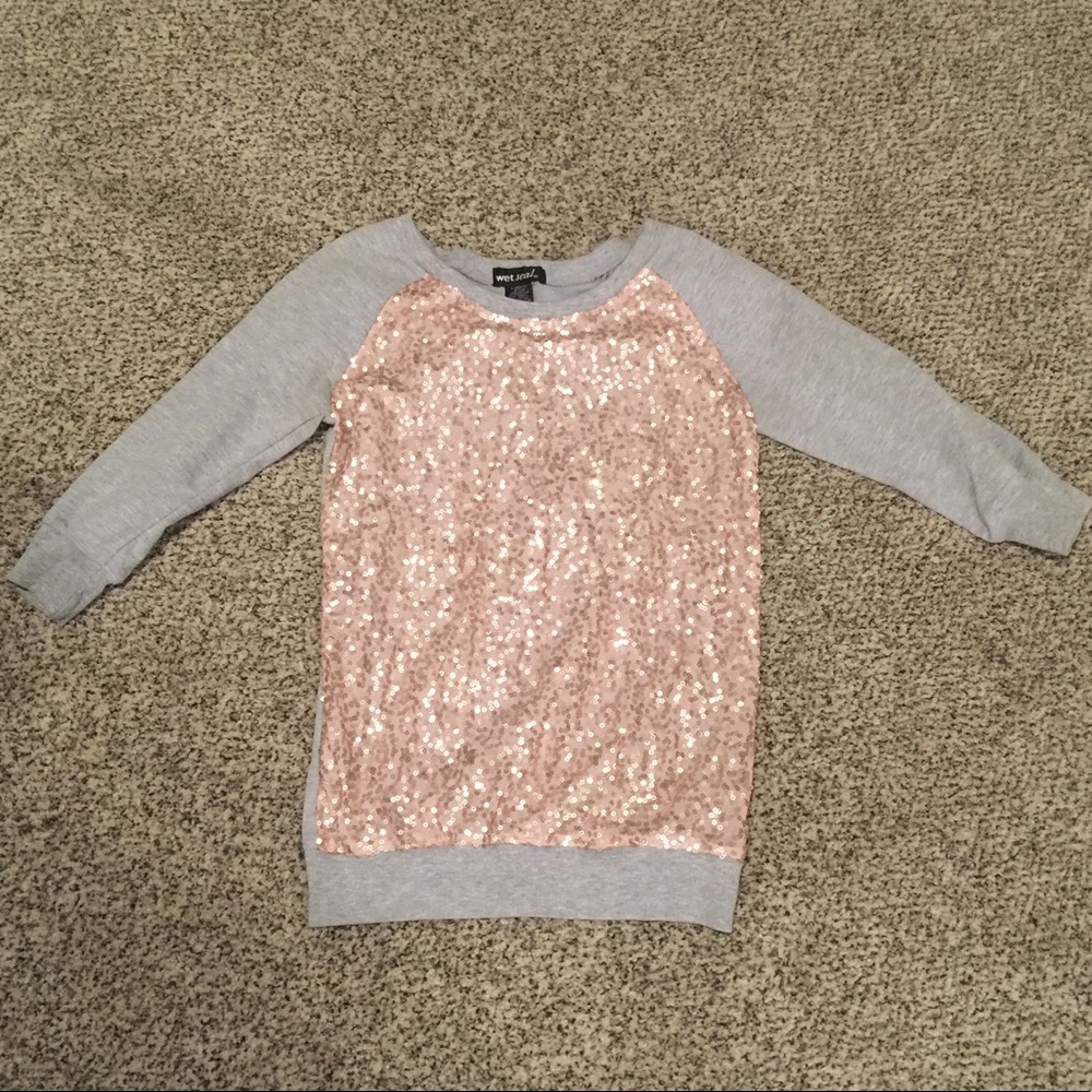 Wet seal pink sequin top