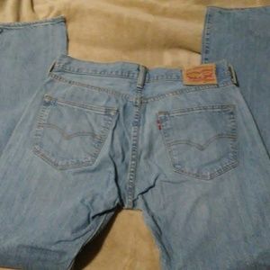 501 light blue jeans and 1 dark blue same