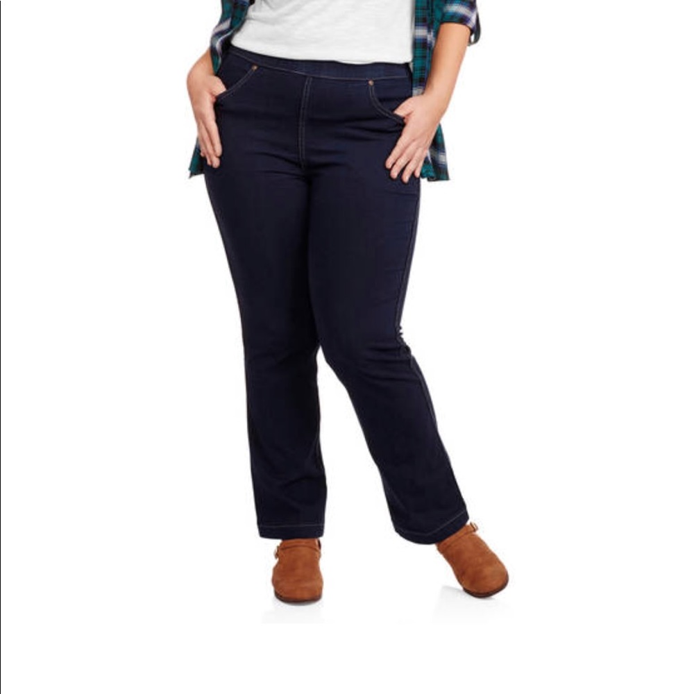 Just My Size 4 Pocket Pull On Bootcut Jeans 16WP