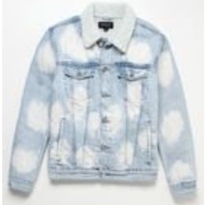 MENS SZ MED CLASSIC FIT TRUCKER LINED  BLEACHED D