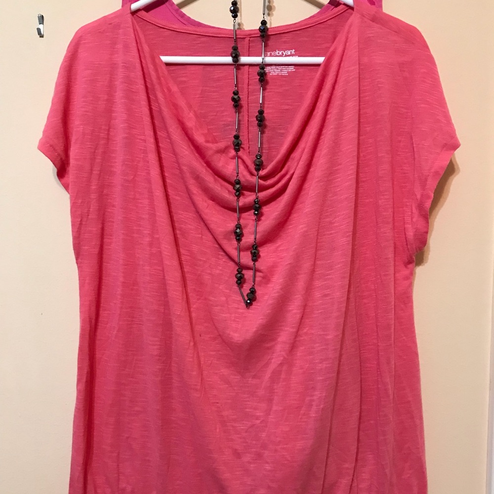 Lane Bryant coral blouse