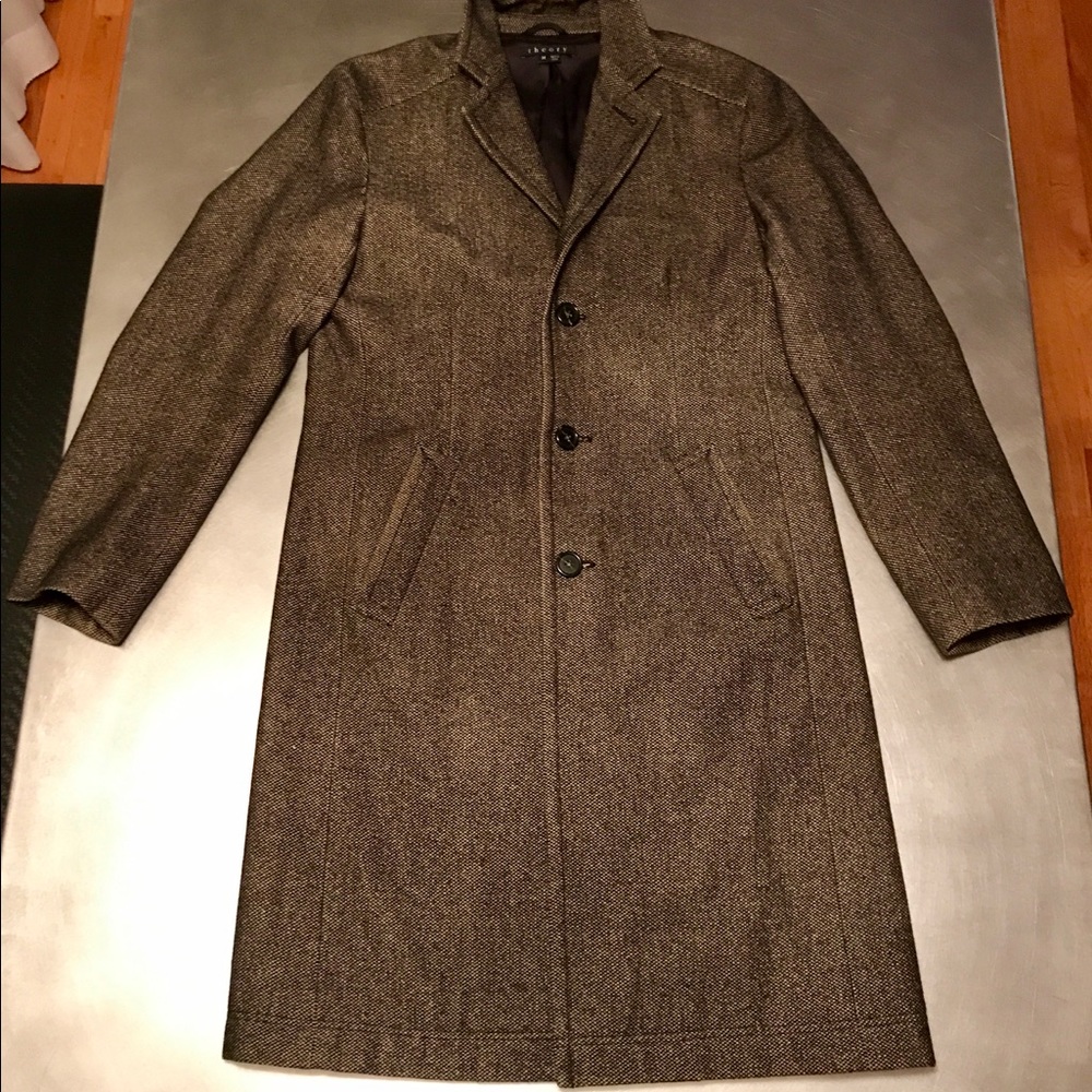 Theory men’s tailored long coat