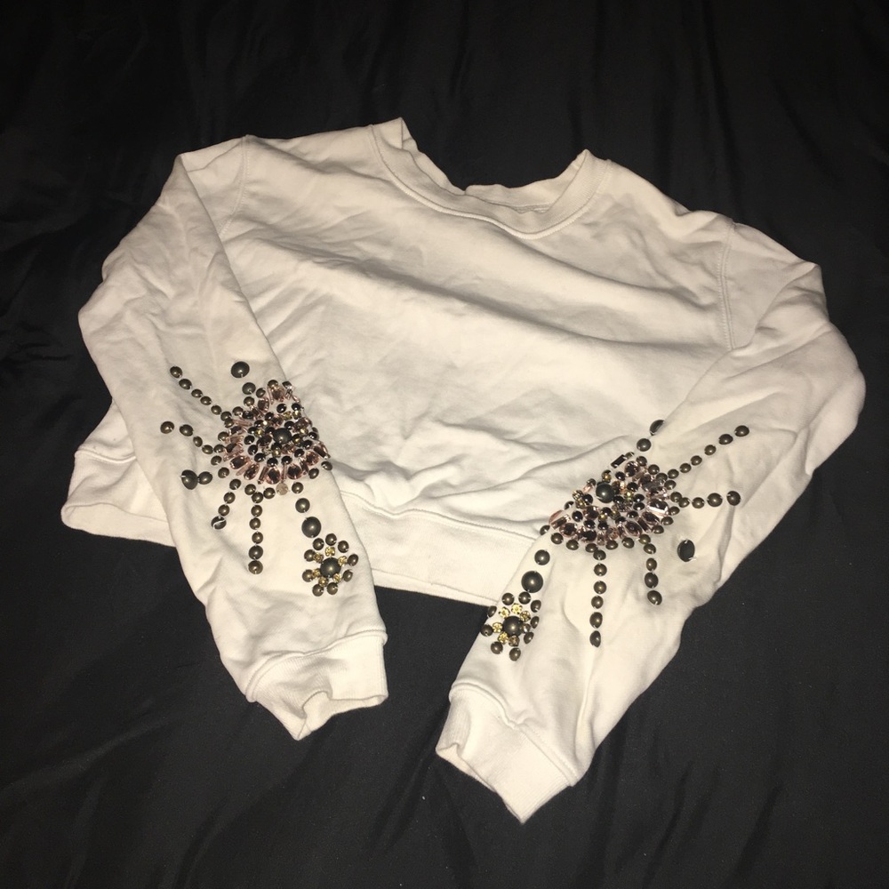 Pookie and Sebastian embellished crop sweater