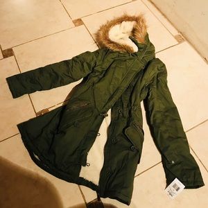 Urban Republic Twill Faux-Fur Anorak Jacket