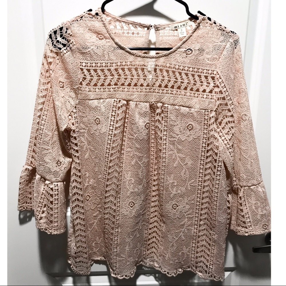 Blush Lace Blouse