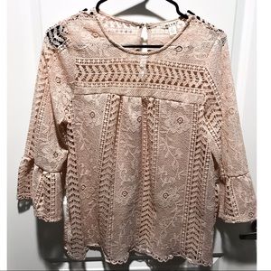 Blush Lace Blouse