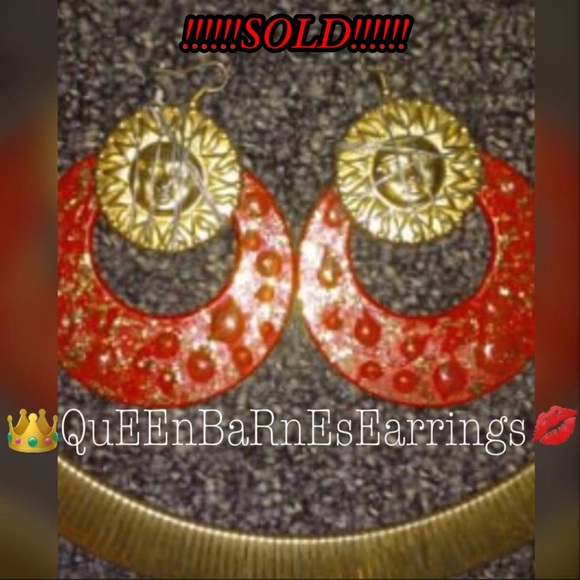 Handmade Earrings by me 👑 QuEEnBaRnEs💋!!!SOLD!!! - Picture 1 of 1