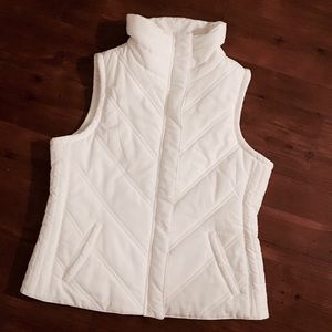 White puffy vest
