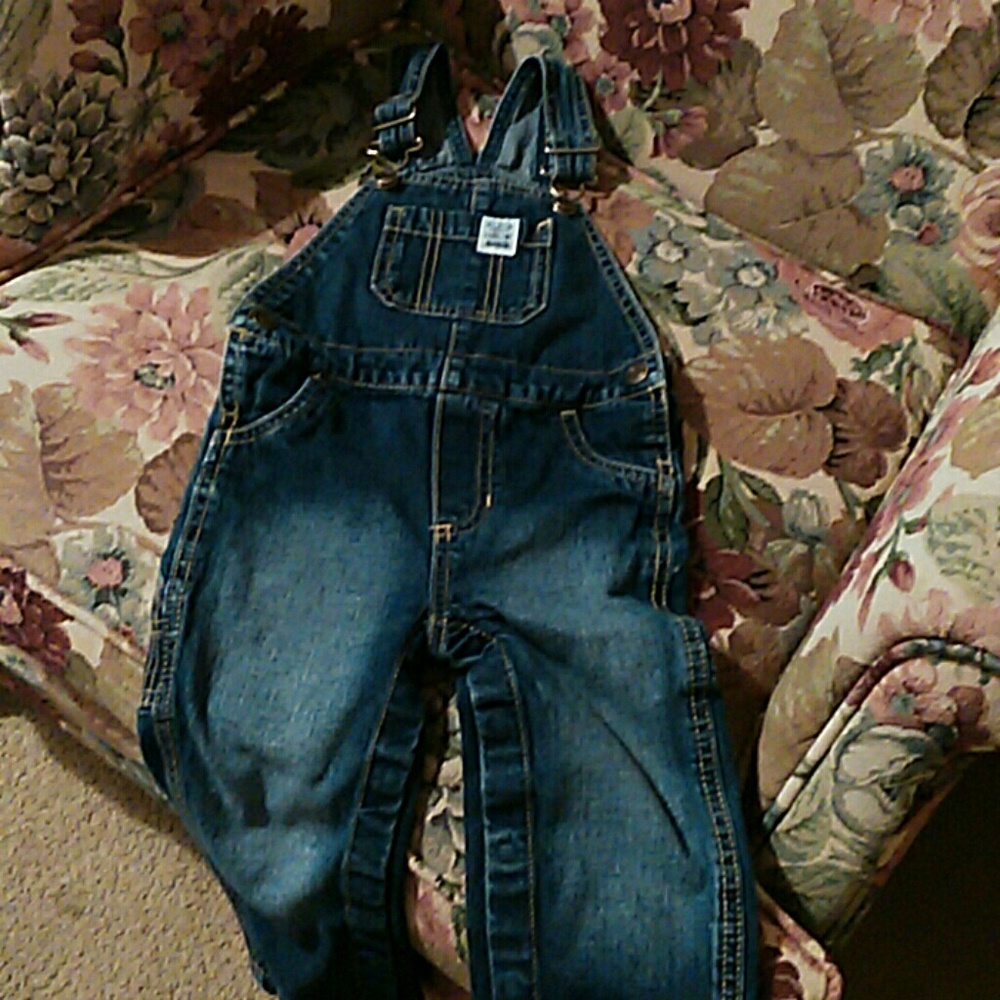 Little boys denim overalls