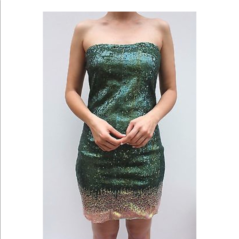 DIESEL AO Sequins Strapless Sexy Evening Dress Consuelo Size Medium