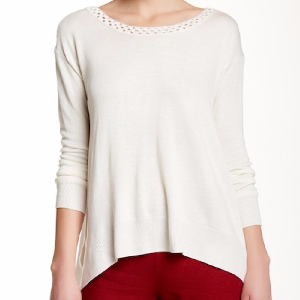 NWT Ella Moss Crochet Detail Sweater