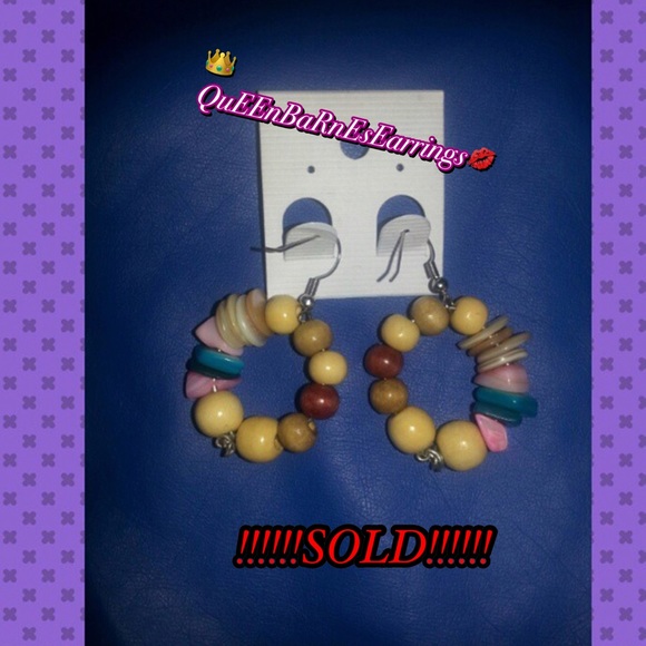 Handmade Earrings by me 👑QuEEnBaRnEs💋!!!SOLD!!! - Picture 1 of 1