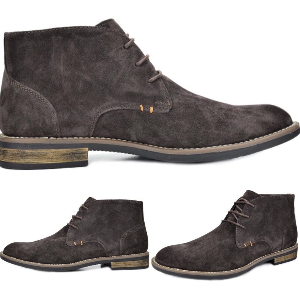 NEW Mens Suede Leather Oxford Lace Up Boots Chukka