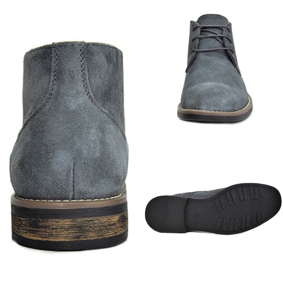 NEW Mens Suede Leather Oxford Lace Up Boots Chukka - Picture 2 of 2