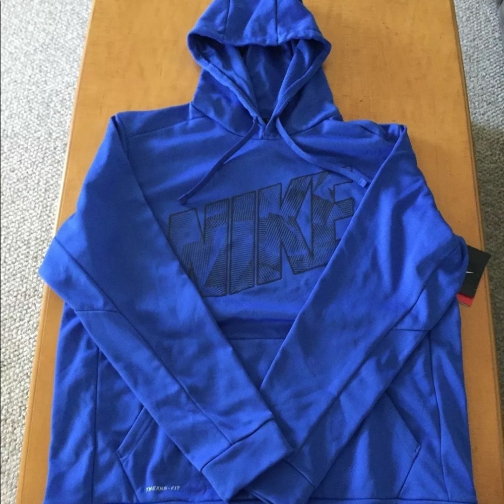 NWT Nike Therma-Fit Hoodie Sweatshirt XL Blue