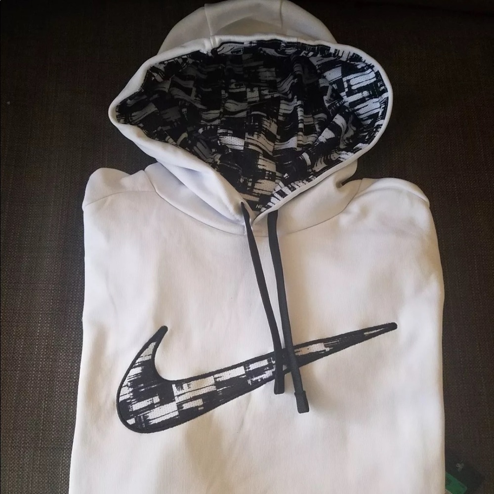NWT Nike Therma-Fit Hoodie Sweatshirt XL White