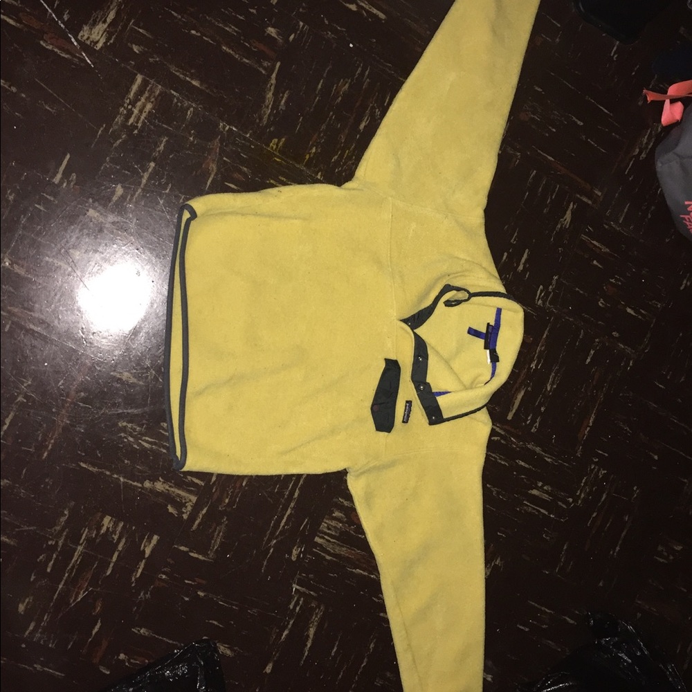 Blue and Yellow Patagonia Pullover