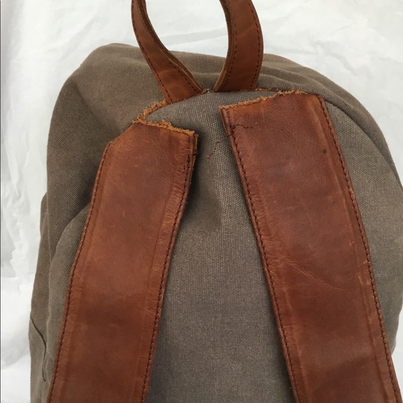 MAHI Leather Canvas backpack - Picture 4 of 8