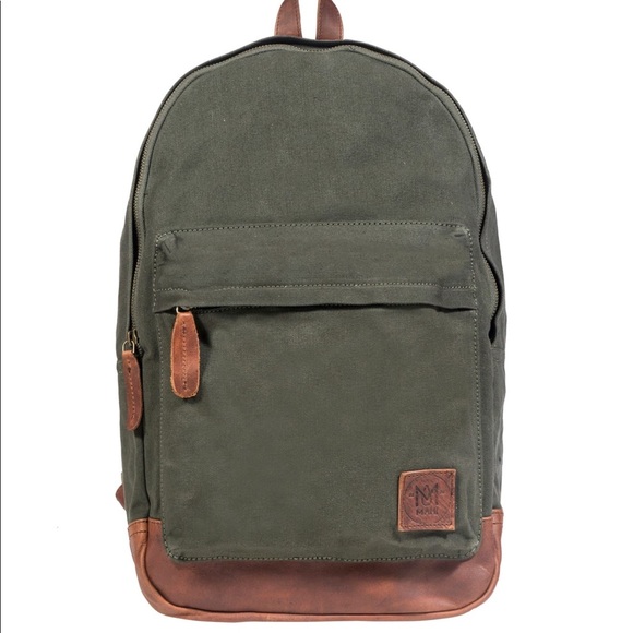 MAHI Leather Canvas backpack - Picture 7 of 8