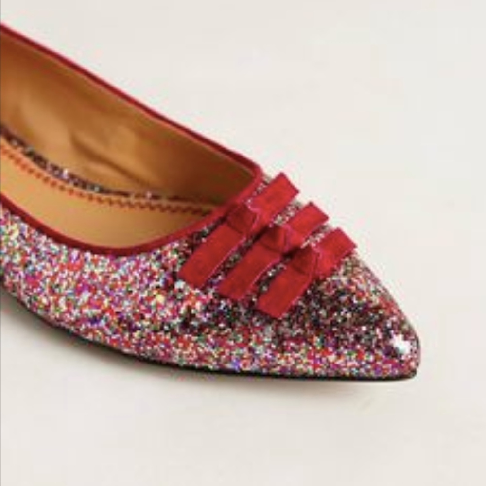 Anthropologie Glitter Skipperdee Flats size 7 - Picture 3 of 8