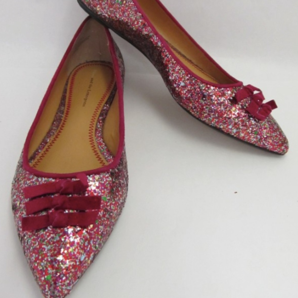 Anthropologie Glitter Skipperdee Flats size 7 - Picture 7 of 8