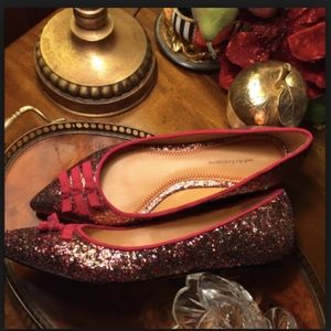 Anthropologie Glitter Skipperdee Flats size 7