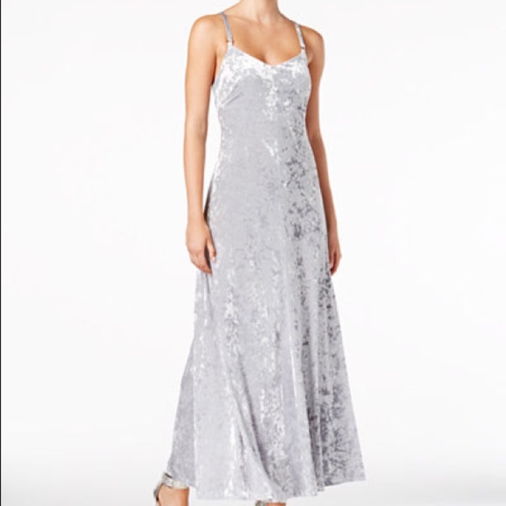 Calvin Klein Crushed Velvet Maxi Dress