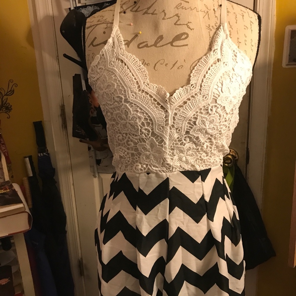 Black and white romper