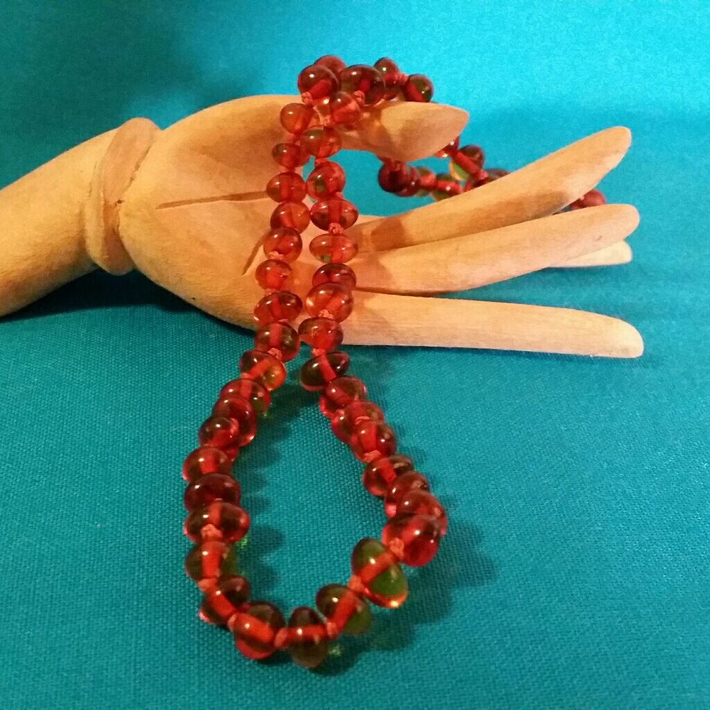 Amber baby teething necklace