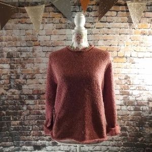 Vintage Marled Rust Knit Sweater