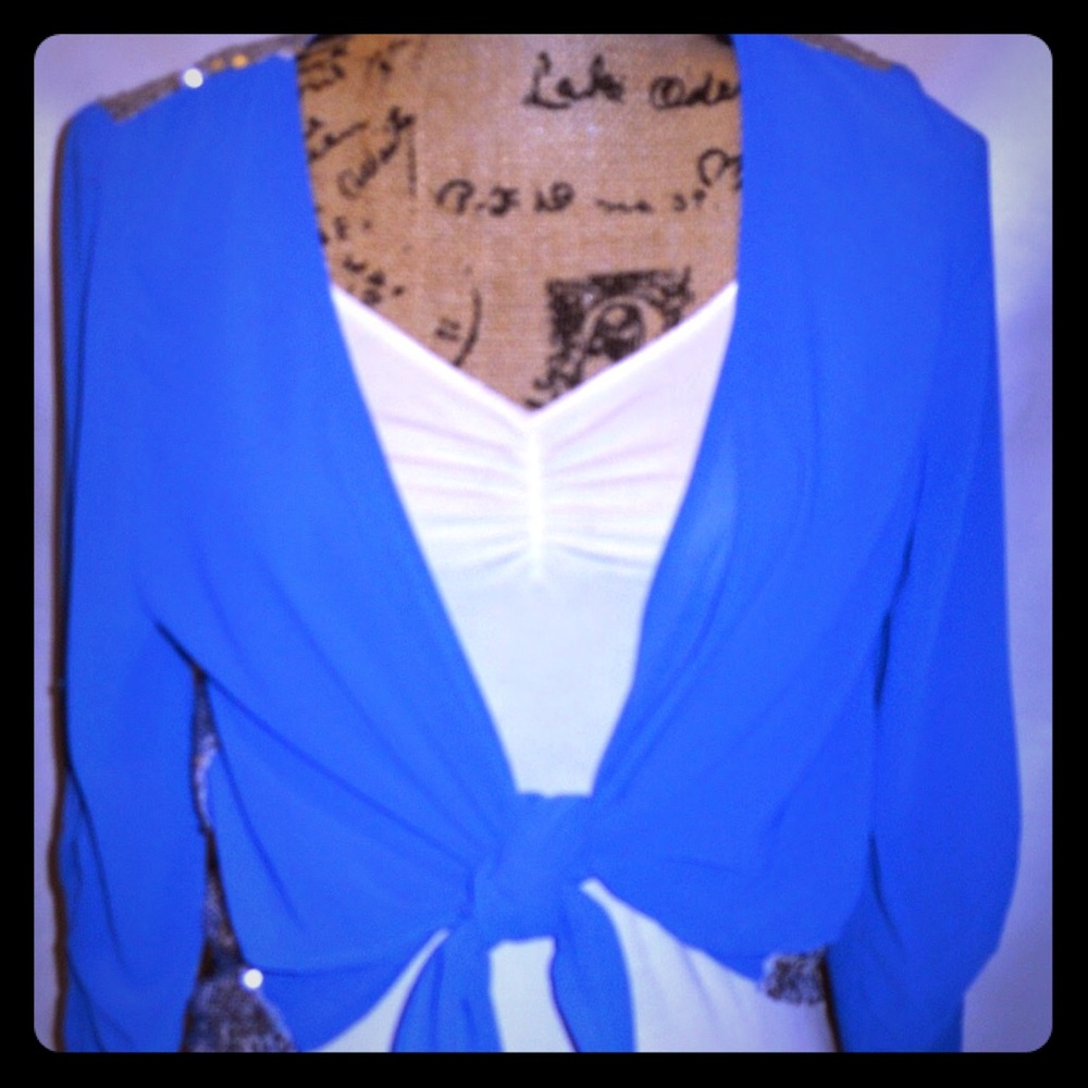 UMGEE Royal Blue Semi Sheer Kimono