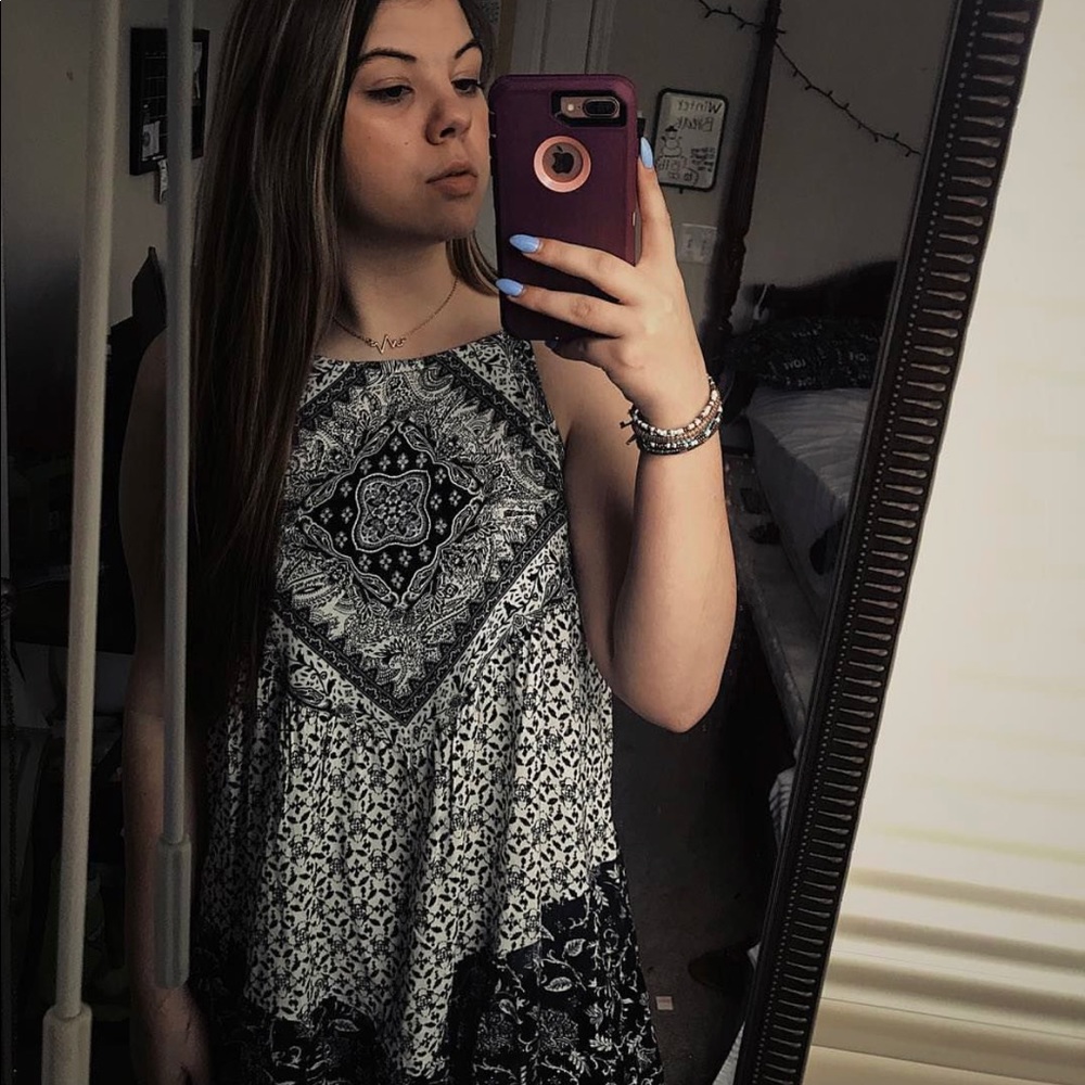 black & white dress